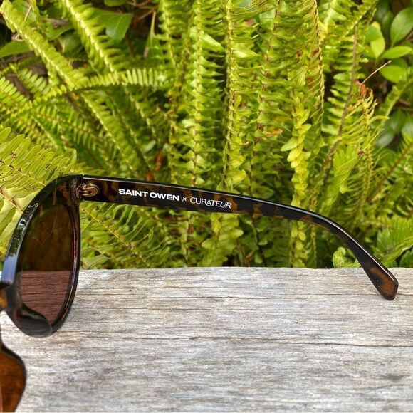New SAINT OWEN X CURATEUR WYLDE Brown Tortoise Shell Sunglasses. Vacation Summer - Picture 4 of 8